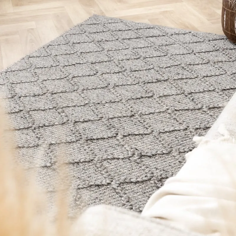 Wollteppich - Knit Grau