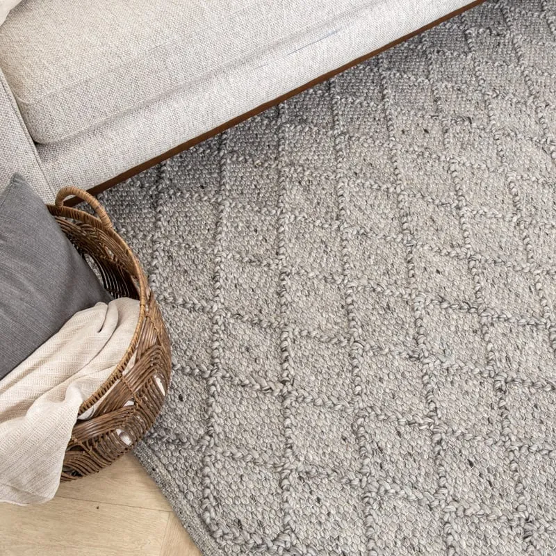 Wollteppich - Knit Grau