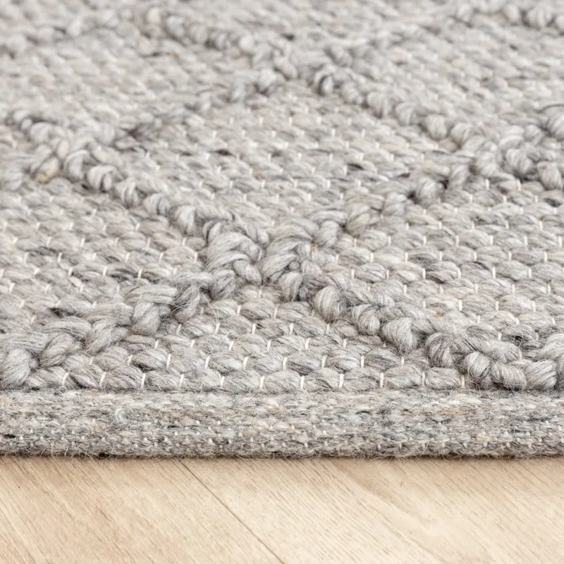 Wollteppich - Knit Grau