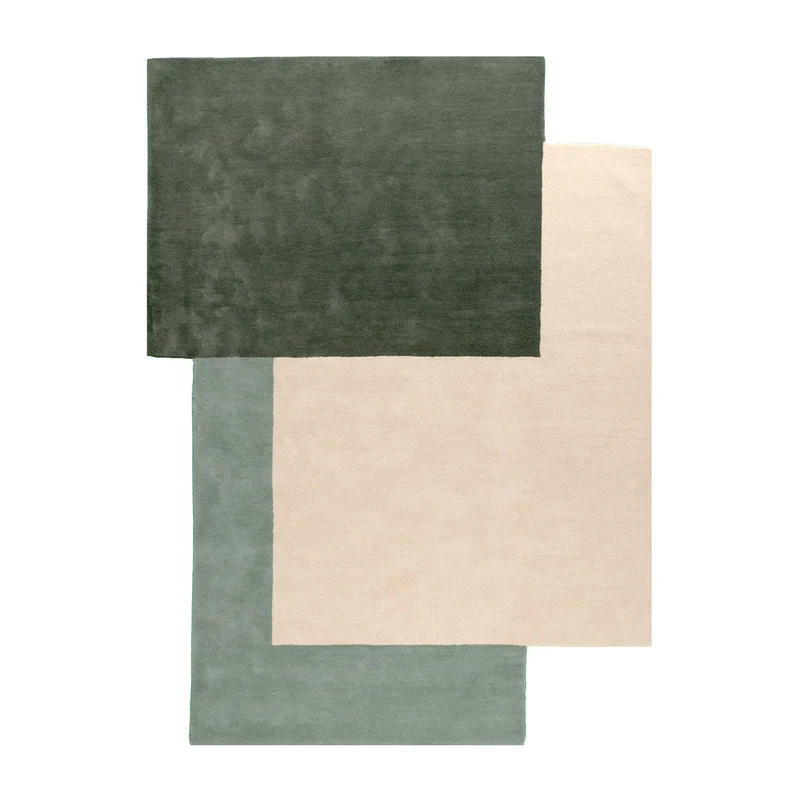 Wollteppich Abstrakt - Jules Creme Grün