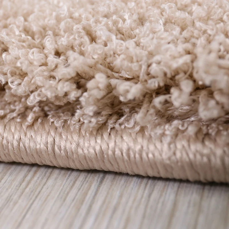 Teppich Hochflor Beige Extra Weich Mikrofiber Flauschiger für Wohnzimmer, Schlafzimmer, kinderzimmer