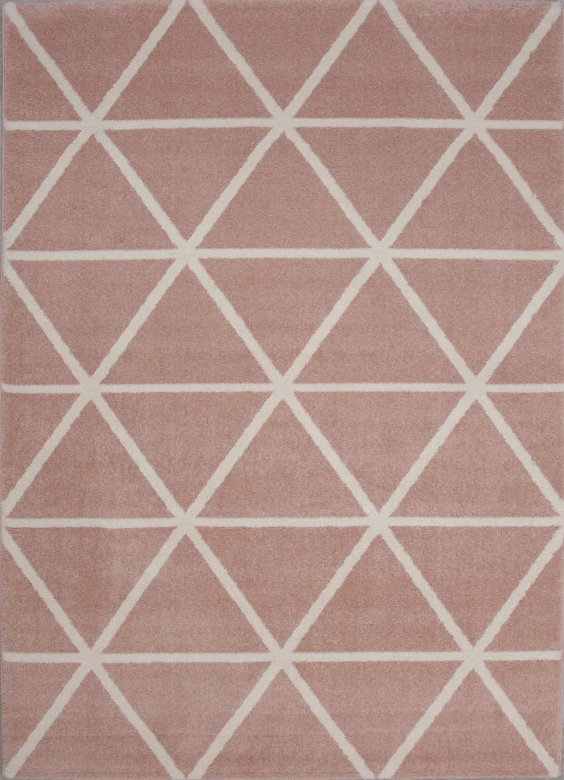 Teppich Kurzflor Pastellfarben Weiss Rauten Design Robust in versch. Farben, für Wohnzimmer, Schlafzimmer, küche