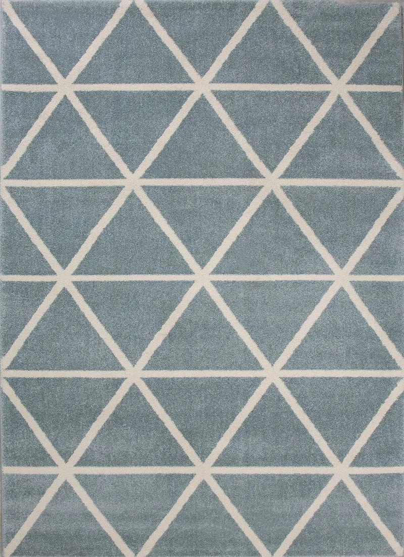 Teppich Kurzflor Pastellfarben Weiss Rauten Design Robust in versch. Farben, für Wohnzimmer, Schlafzimmer, küche