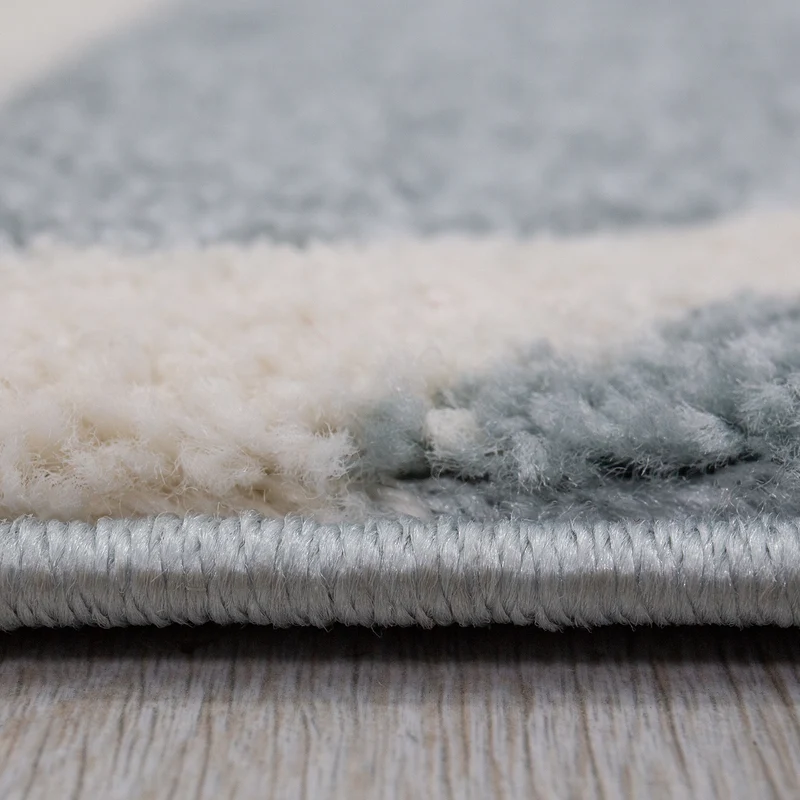 Teppich Kurzflor Pastellfarben Weiss Rauten Design Robust in versch. Farben, für Wohnzimmer, Schlafzimmer, küche