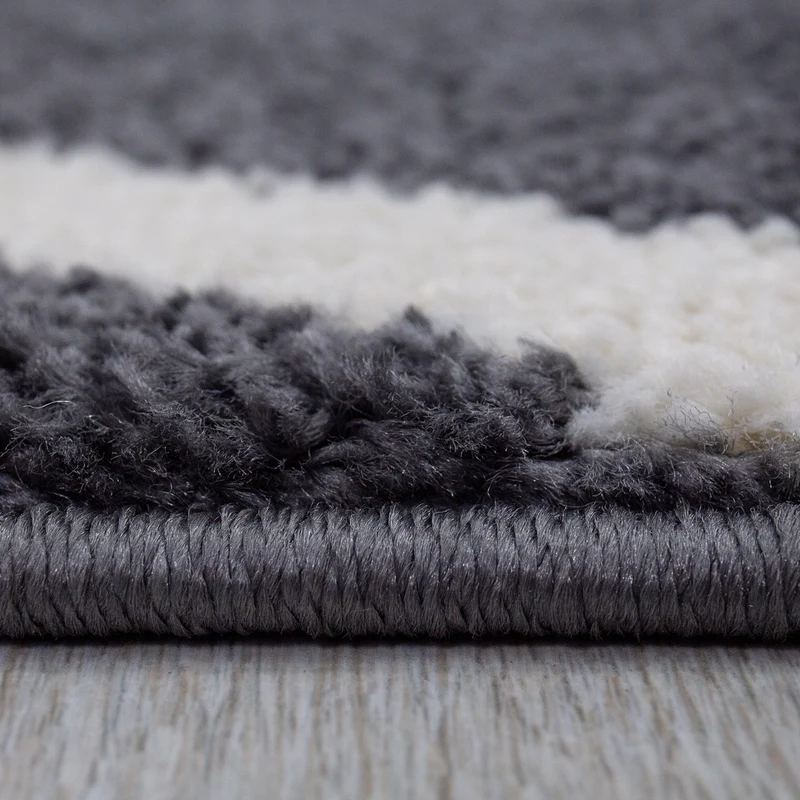 Teppich Kurzflor Pastellfarben Weiss Rauten Design Robust in versch. Farben, für Wohnzimmer, Schlafzimmer, küche