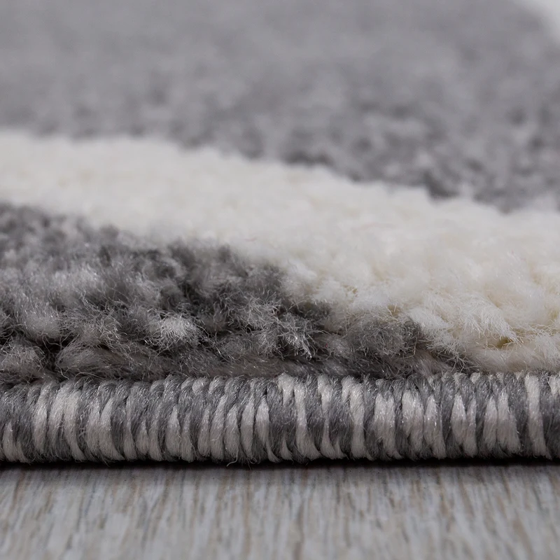 Teppich Kurzflor Pastellfarben Weiss Rauten Design Robust in versch. Farben, für Wohnzimmer, Schlafzimmer, küche