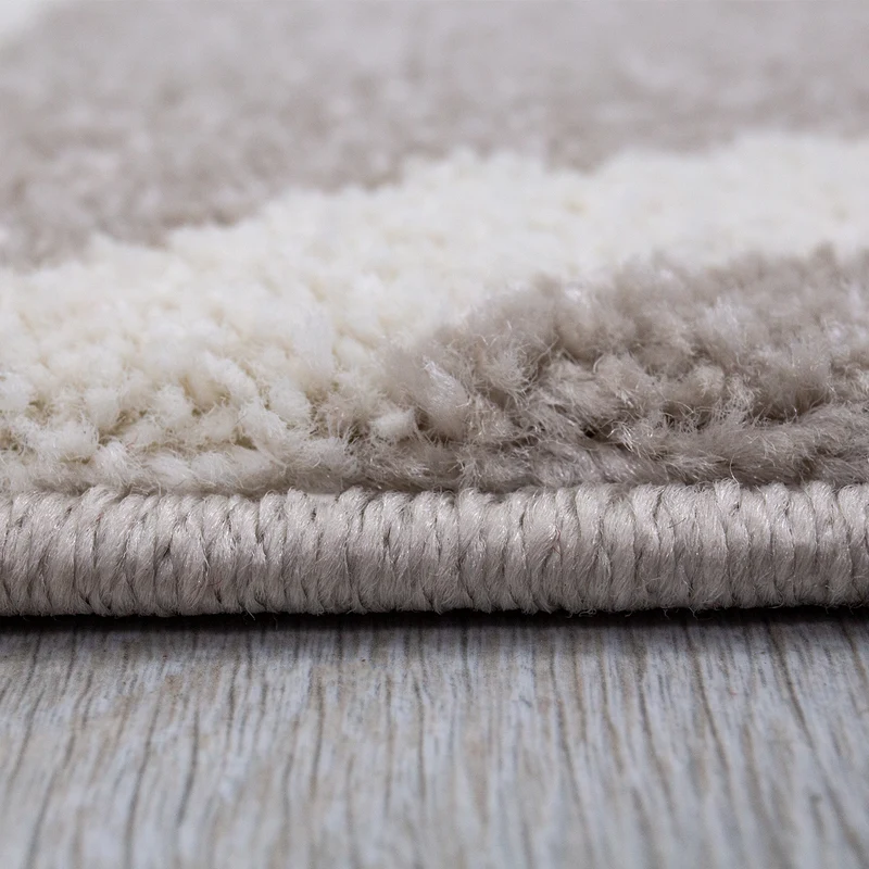 Teppich Kurzflor Pastellfarben Weiss Rauten Design Robust in versch. Farben, für Wohnzimmer, Schlafzimmer, küche