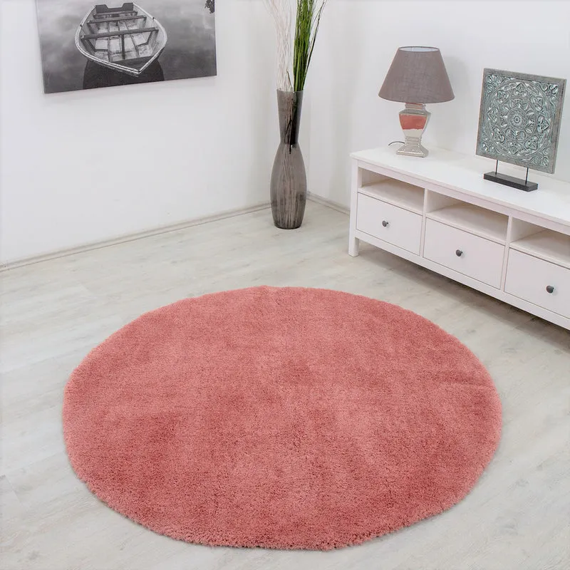 Teppich Hochflor Rosa Extra Weich Mikrofiber Flauschiger für Wohnzimmer, Schlafzimmer, kinderzimmer