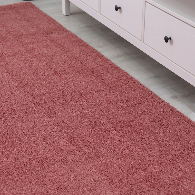 Teppich Hochflor Rosa Extra Weich Mikrofiber Flauschiger für Wohnzimmer, Schlafzimmer, kinderzimmer