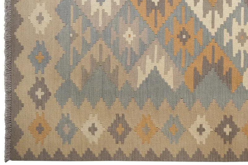 Kelim Gashgai · Handgewebt – Blau, 239x170 cm