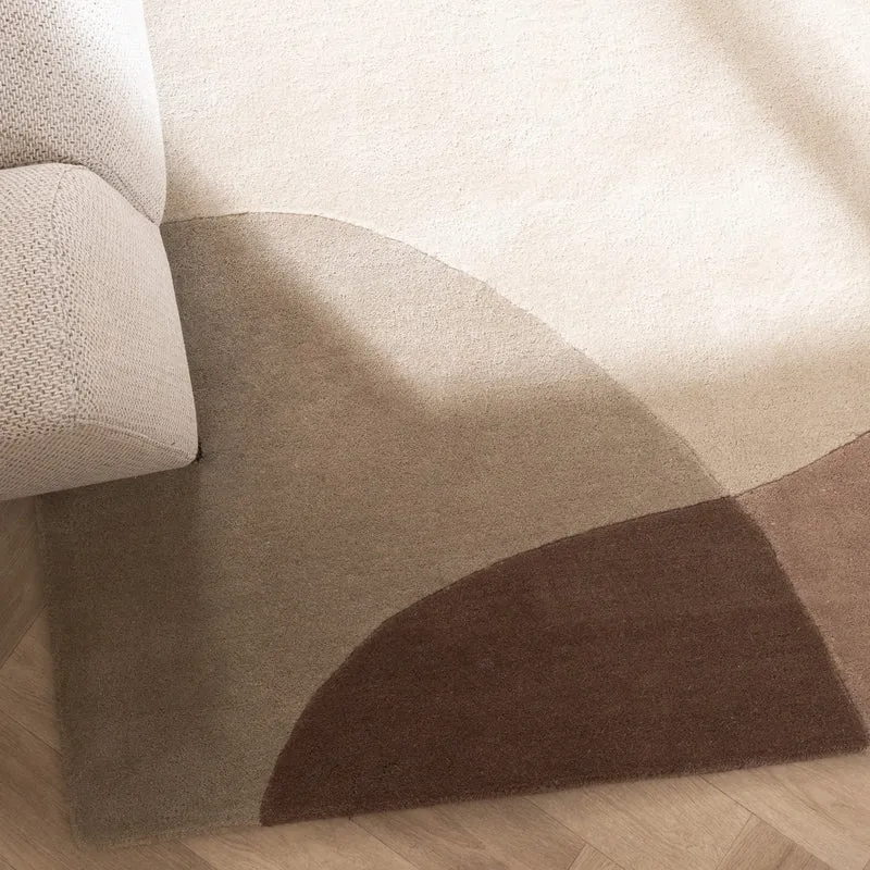 Wollteppich Abstrakt - Clarice Braun Beige