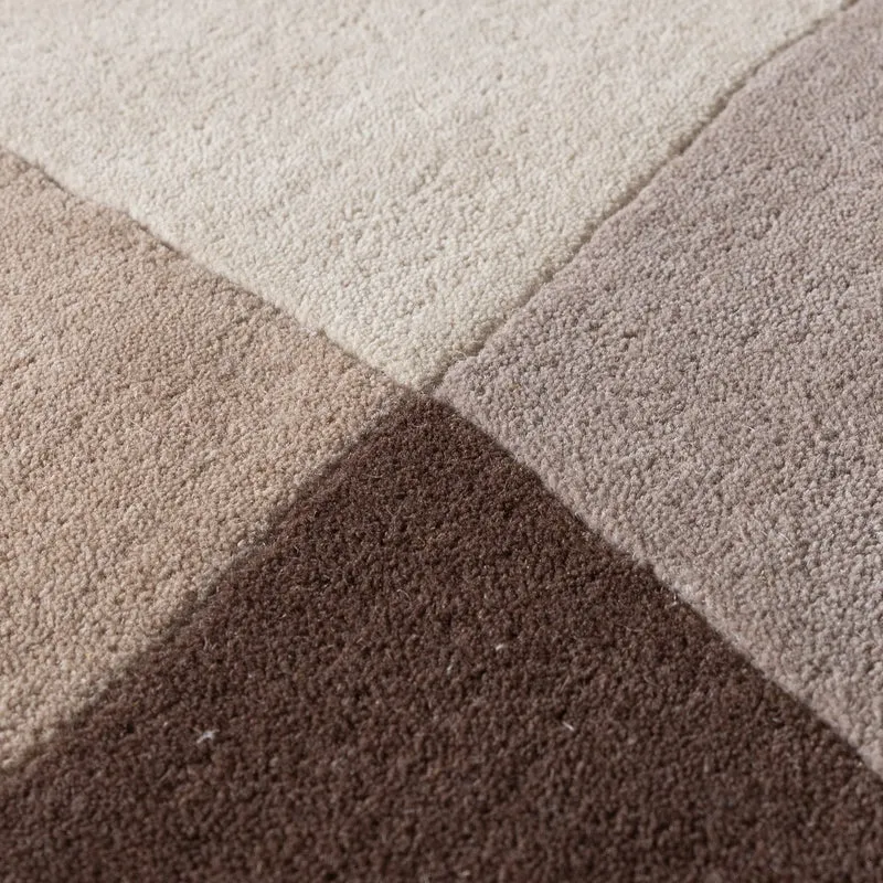 Wollteppich Abstrakt - Clarice Braun Beige