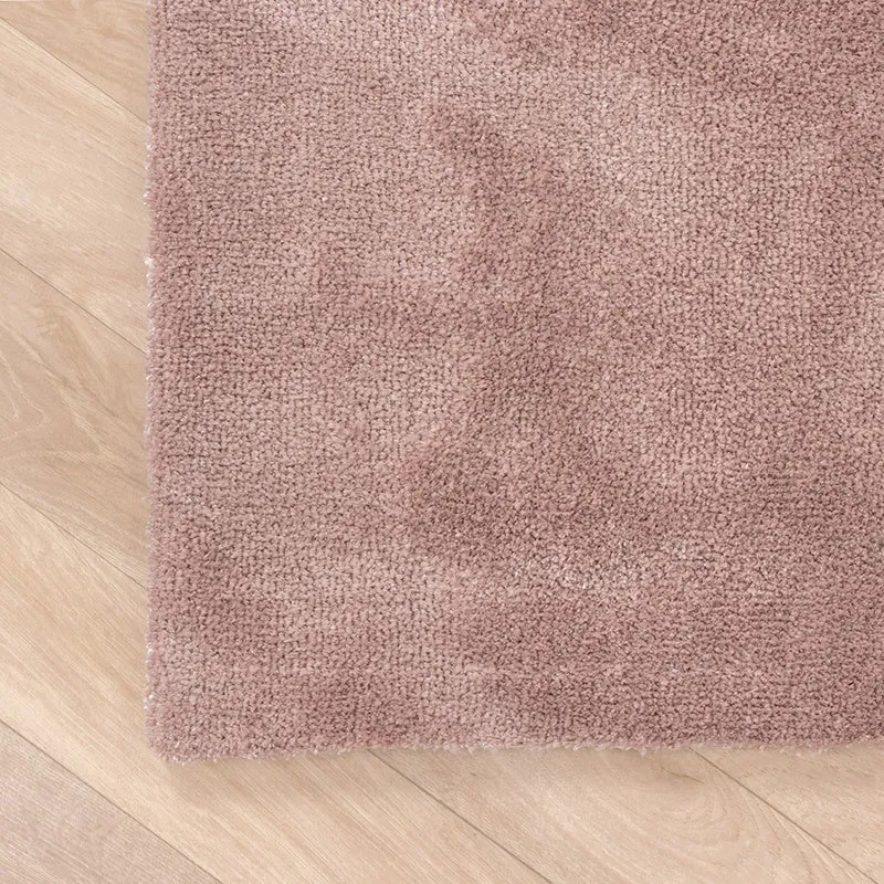Waschbarer Viskose Teppich - Vive Altrosa