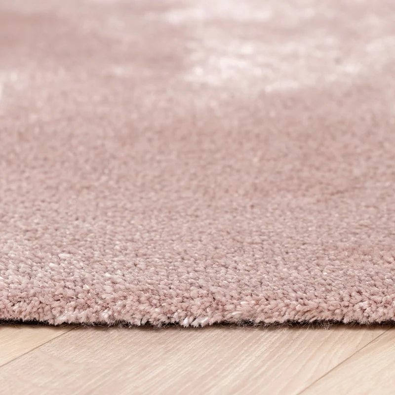 Waschbarer Viskose Teppich - Vive Altrosa