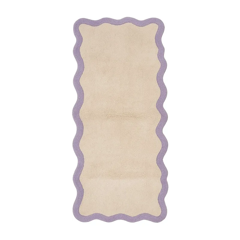 Waschbarer Läufer - Hazy Lila Creme