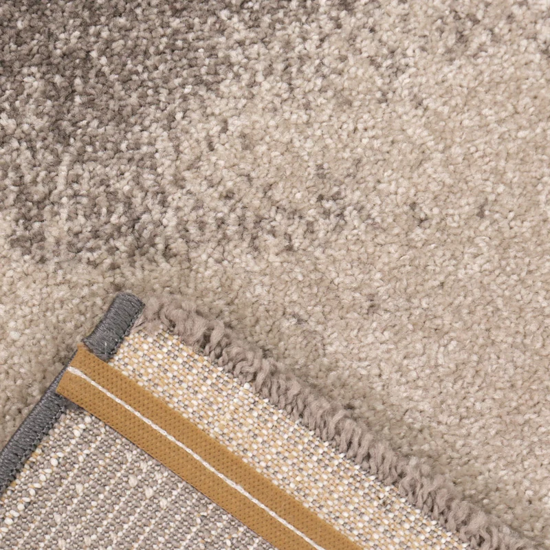 Moderner Designer Teppich mit Geometrischen Abstrakt Muster in Grau und Beige