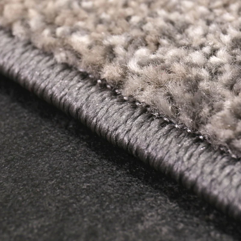 Moderner Designer Teppich mit Geometrischen Abstrakt Muster in Grau und Beige