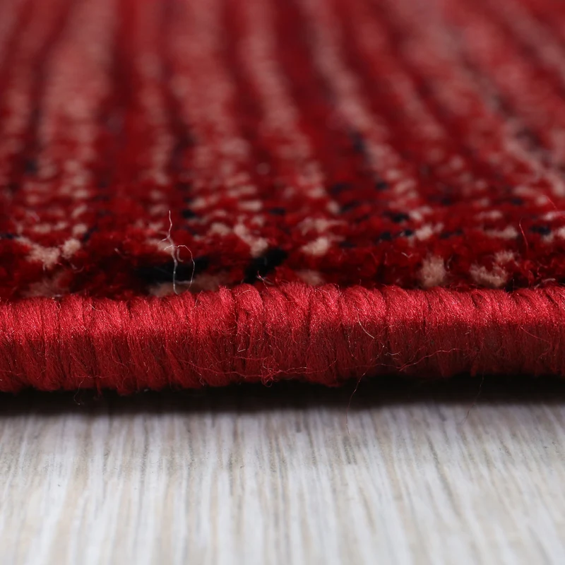 Teppich Gabbeh Stil Optik Bunt Meliert mit Bordüre
