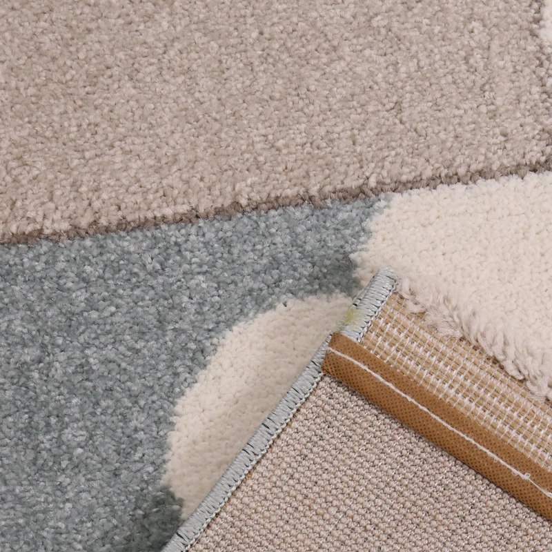 Flauschiger Kinder Zimmer Teppich Herzchen Wölkchen Patchwork Optik