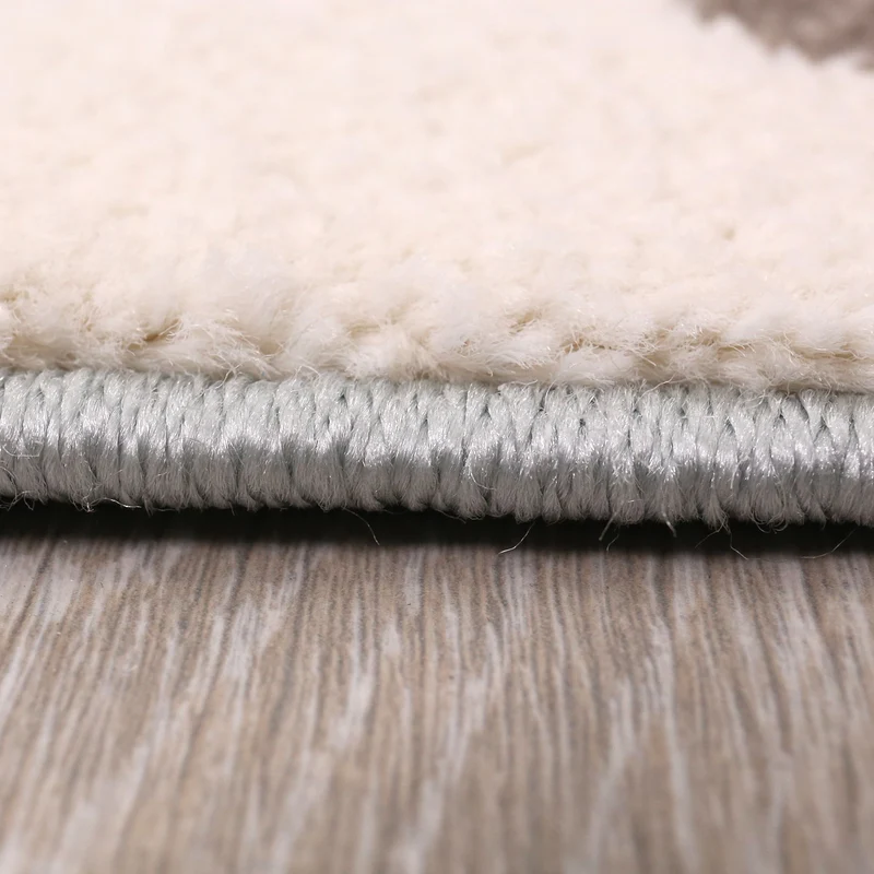 Flauschiger Kinder Zimmer Teppich Herzchen Wölkchen Patchwork Optik