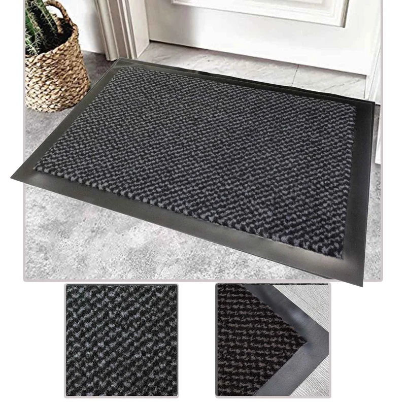 Eingangstürmatte waschbar wasserdicht strapazierfähig Schmutzfänger rutschfest für Haustür, Eingang, Flur, Terrasse, Balkon