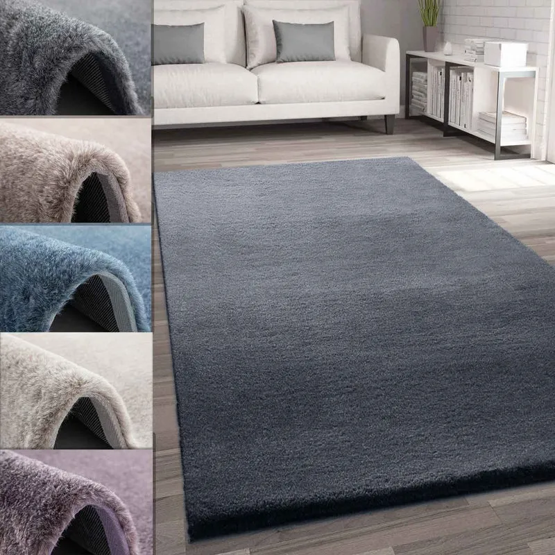 Fellteppich Kunstfell Teppich Imitat Meliert mit Doppelter Farbverlauf Dicht Flauschig Seidiger Glanz Hochflor