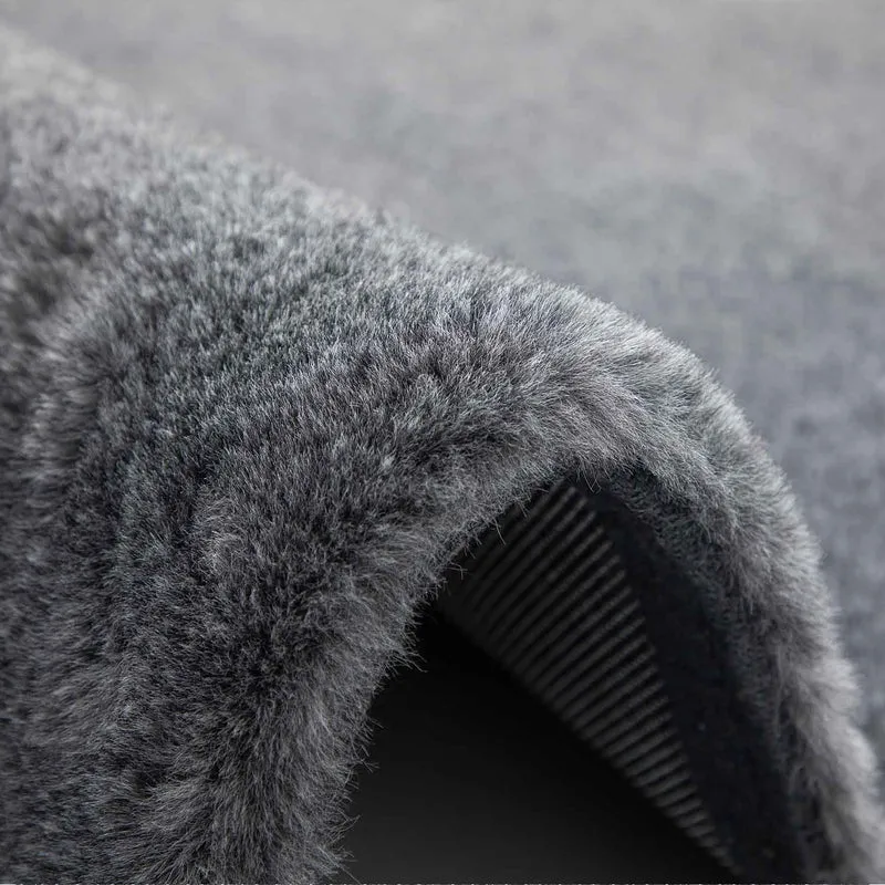 Fellteppich Kunstfell Teppich Imitat Meliert mit Doppelter Farbverlauf Dicht Flauschig Seidiger Glanz Hochflor