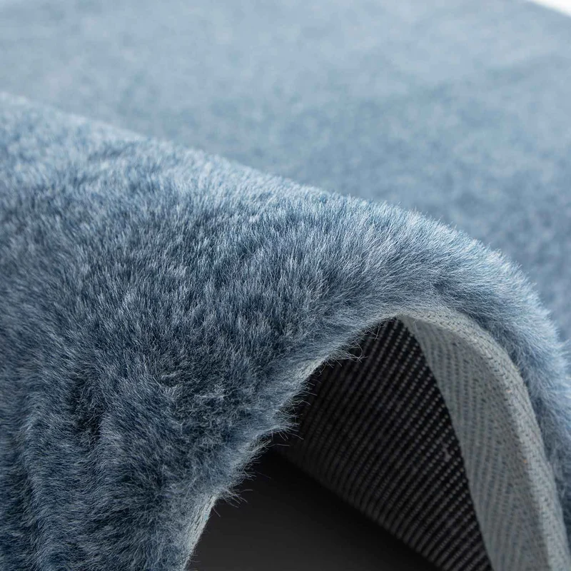 Fellteppich Kunstfell Teppich Imitat Meliert mit Doppelter Farbverlauf Dicht Flauschig Seidiger Glanz Hochflor