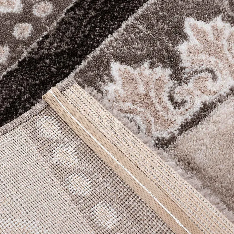 Teppich Designer Kurzflor Wohnzimmer Teppich mit Glitzer Abstrakt USED Optik in Braun