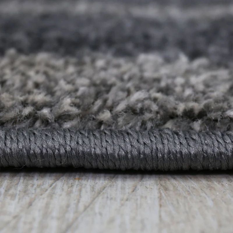 Teppich Modern Wohnzimmer Schlafzimmer Designerteppich Dunkelgrau Hellgrau Melliert Kurzflor Teppich