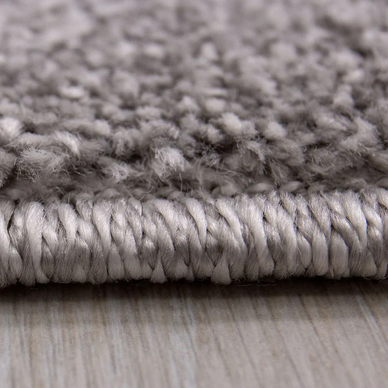 Teppich Kurzflor Einfarbig Weich & Flauschig Seidiger Glanz in Grau/ Anthrazit , für Wohnzimmer, Schlafzimmer, küche