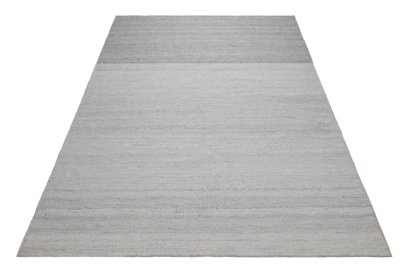 160x230 Teppich Wohnzimmer Stilles Steingrau – Skandi-Wollteppich in Uni-Optik