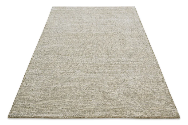 Kurzflor Teppich Sand Beige aus Schurwolle "Hamptons THIRTEEN" WECONhome