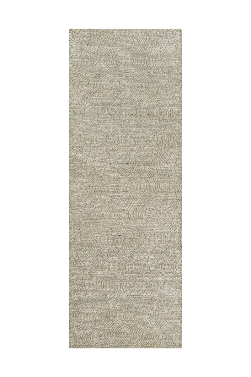 Kurzflor Teppich Sand Beige aus Schurwolle "Hamptons THIRTEEN" WECONhome