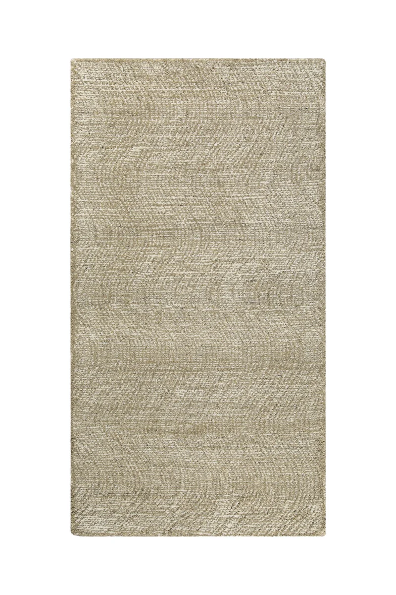 Kurzflor Teppich Sand Beige aus Schurwolle "Hamptons THIRTEEN" WECONhome