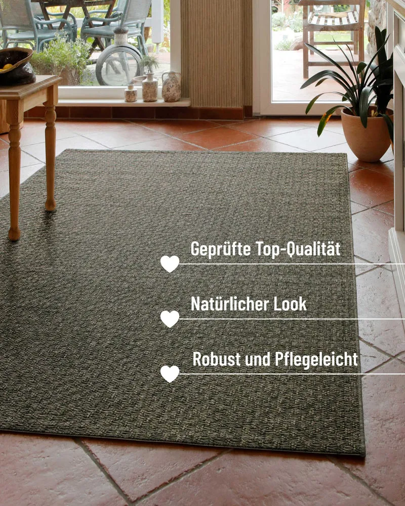 In- & Outdoor Teppich Grau Oliv, pflegeleicht & wetterfest "Miami South Beach" WECONhome