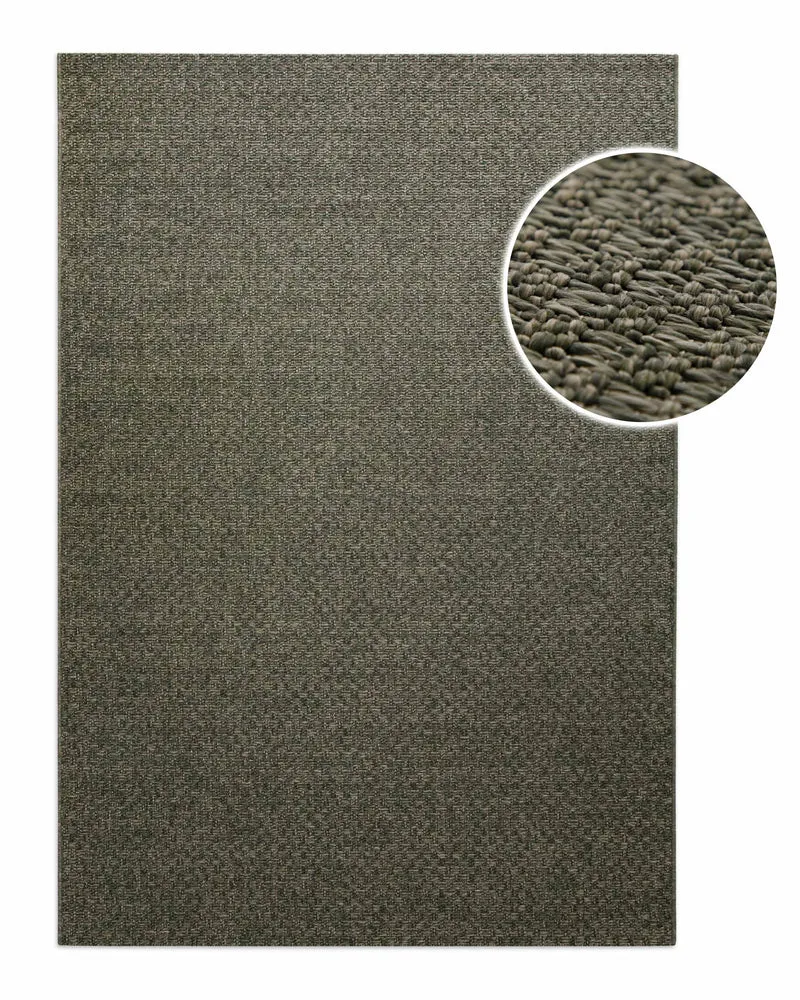 In- & Outdoor Teppich Grau Oliv, pflegeleicht & wetterfest "Miami South Beach" WECONhome