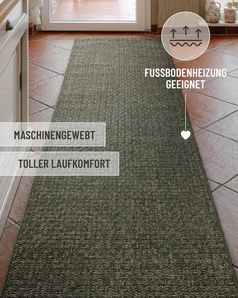 In- & Outdoor Teppich Grau Oliv, pflegeleicht & wetterfest "Miami South Beach" WECONhome
