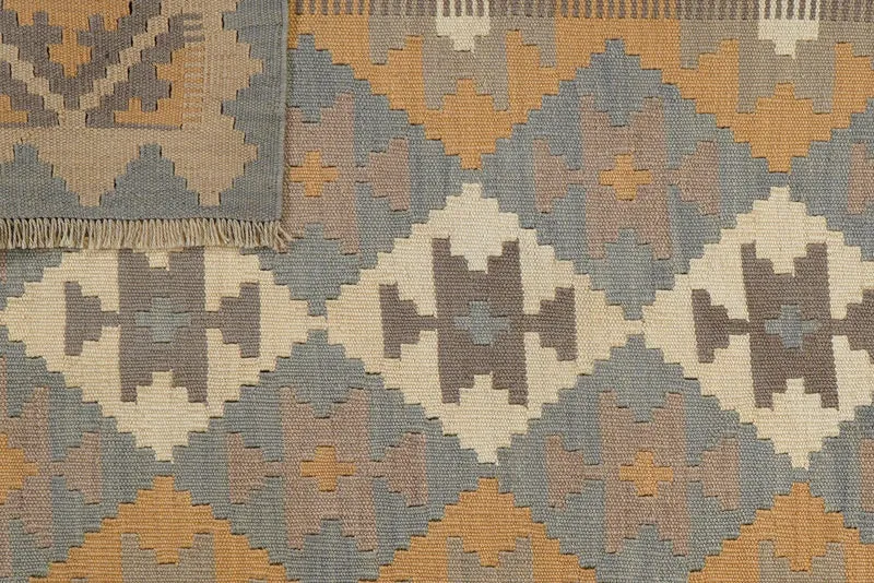 Kelim Gashgai · Handgewebt – Grau, 180x128 cm