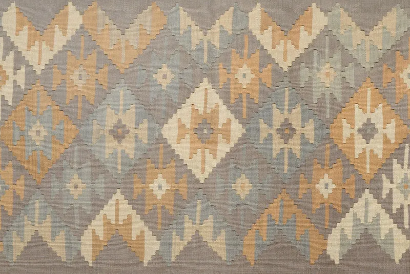 Kelim Gashgai · Handgewebt – Grau, 291x202 cm