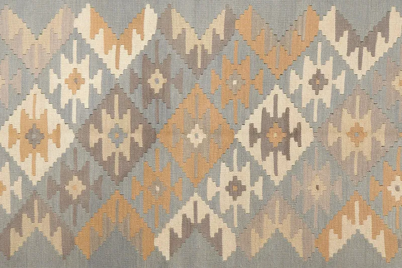 Kelim Gashgai · Handgewebt – Grau, 291x203 cm