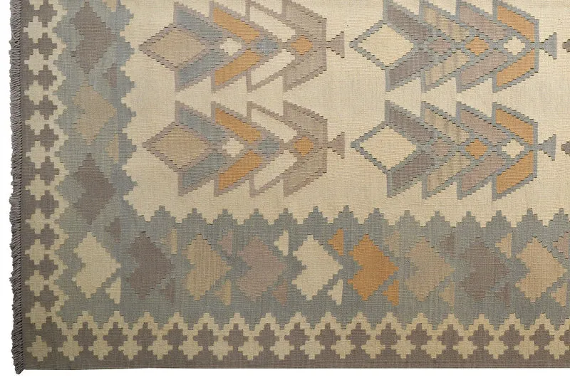 Kelim Gashgai · Handgewebt – Beige, 302x202 cm