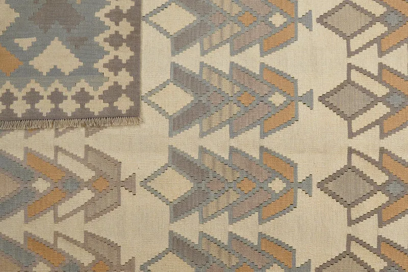 Kelim Gashgai · Handgewebt – Beige, 302x202 cm