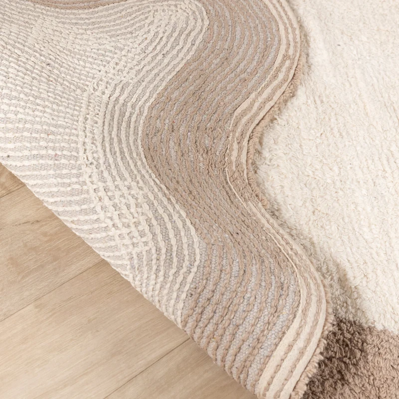 Waschbarer Läufer - Hazy Beige Creme