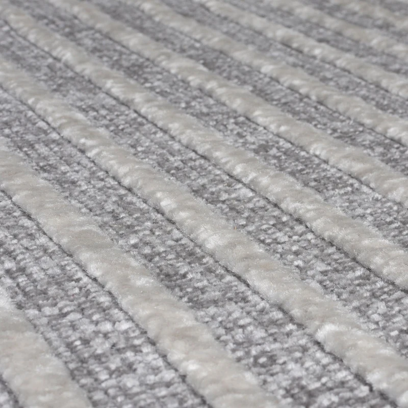 Waschbarer Läufer - Elto Stripe Grau