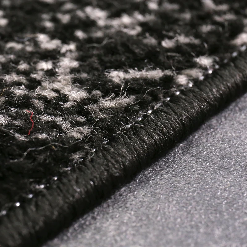 Teppich Kurzflor Sternmuster Modern in Schwarz für Jugendzimmer, kinderzimmer, wohnzimmer