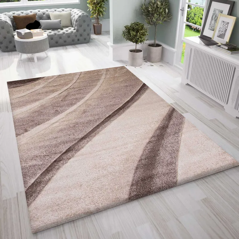 Designer Moderner Wellen Teppich Wohnzimmer Inneneinrichtung Neu