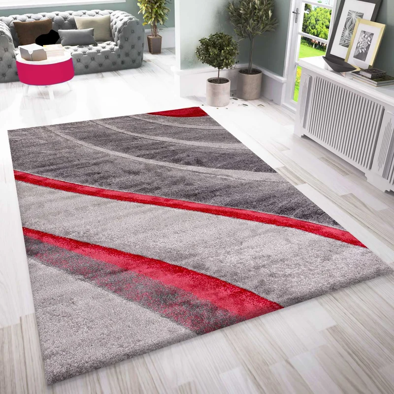 Designer Moderner Wellen Teppich Wohnzimmer Inneneinrichtung Neu