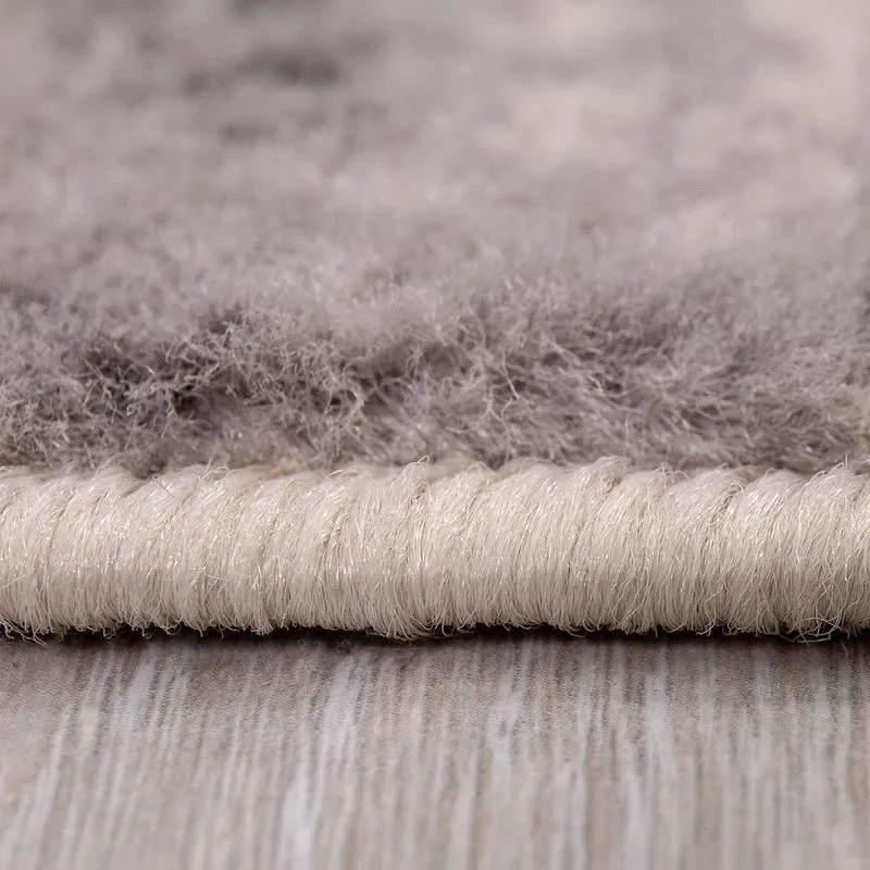 Teppich Abstrakt Vintage Look Wohnzimmer Kurzflor Teppich läufer Blau Grau