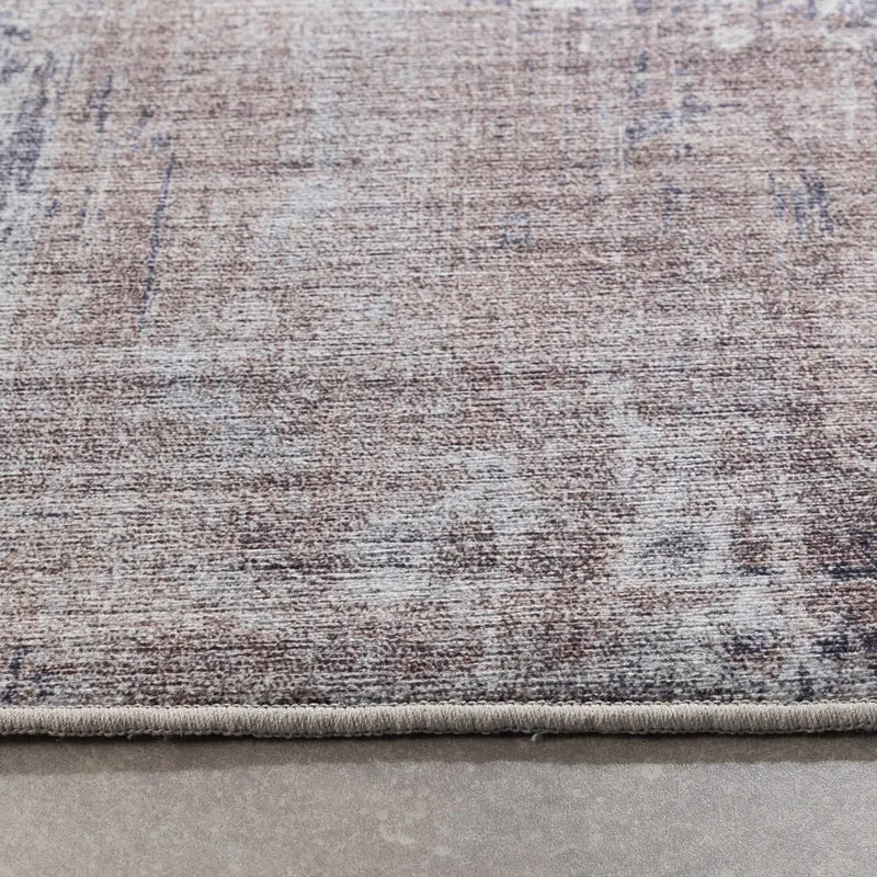 Waschbarer Läufer - Domingo Grunge Taupe Creme